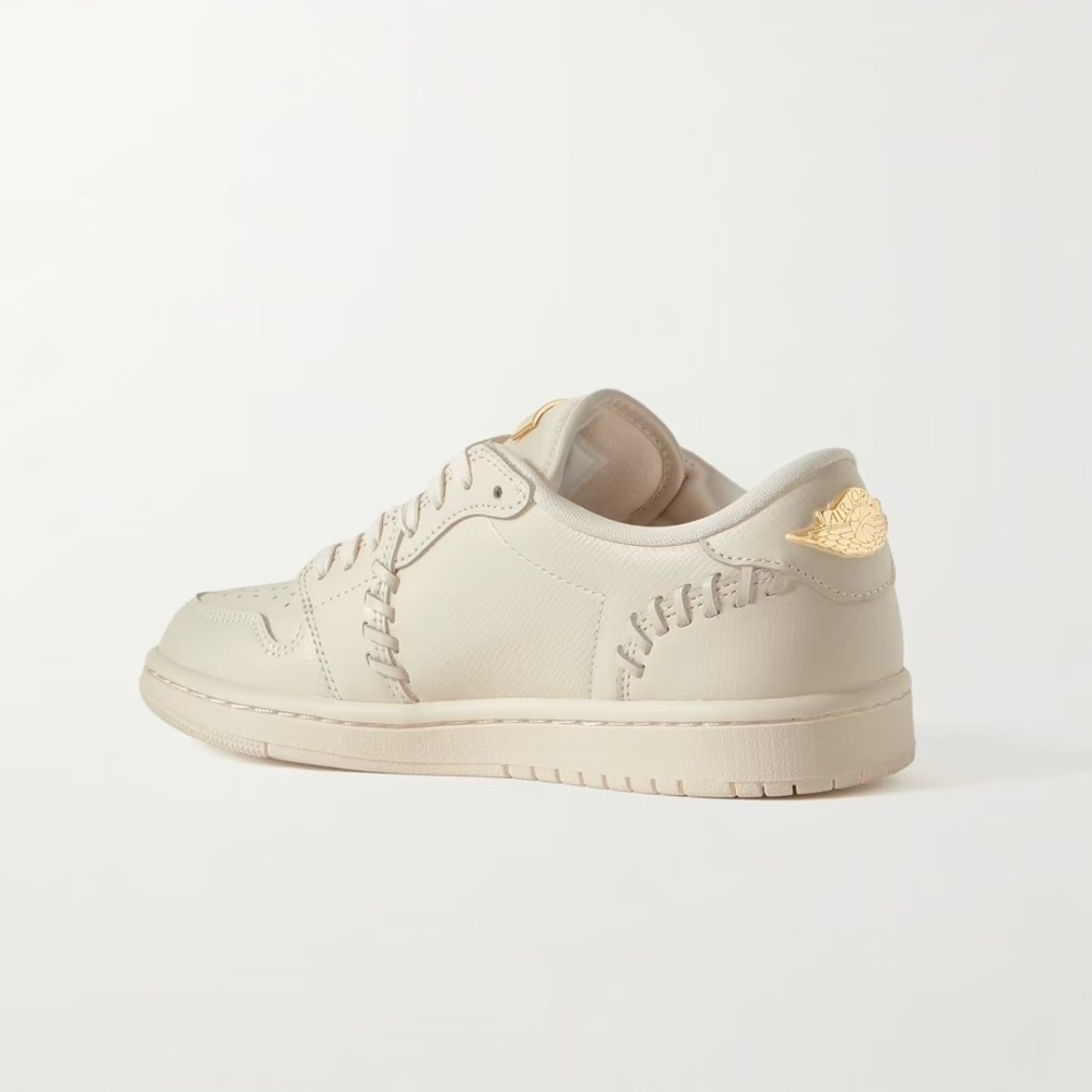 Air Jordan 1 Low Embellished Whipstitched Sneakers - Picture 3 of 4
